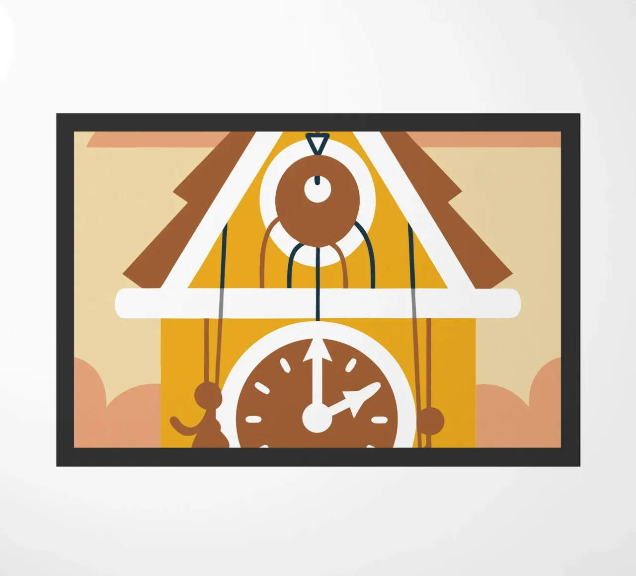 Unique Wall Clock doormat by Jurshopp