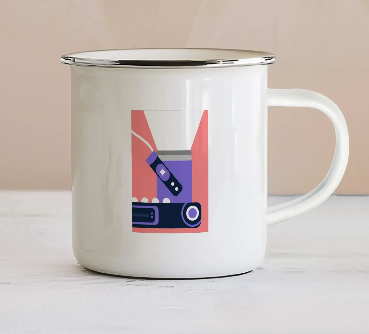 Proiettore portatile tazza in smalto da Jurshopp