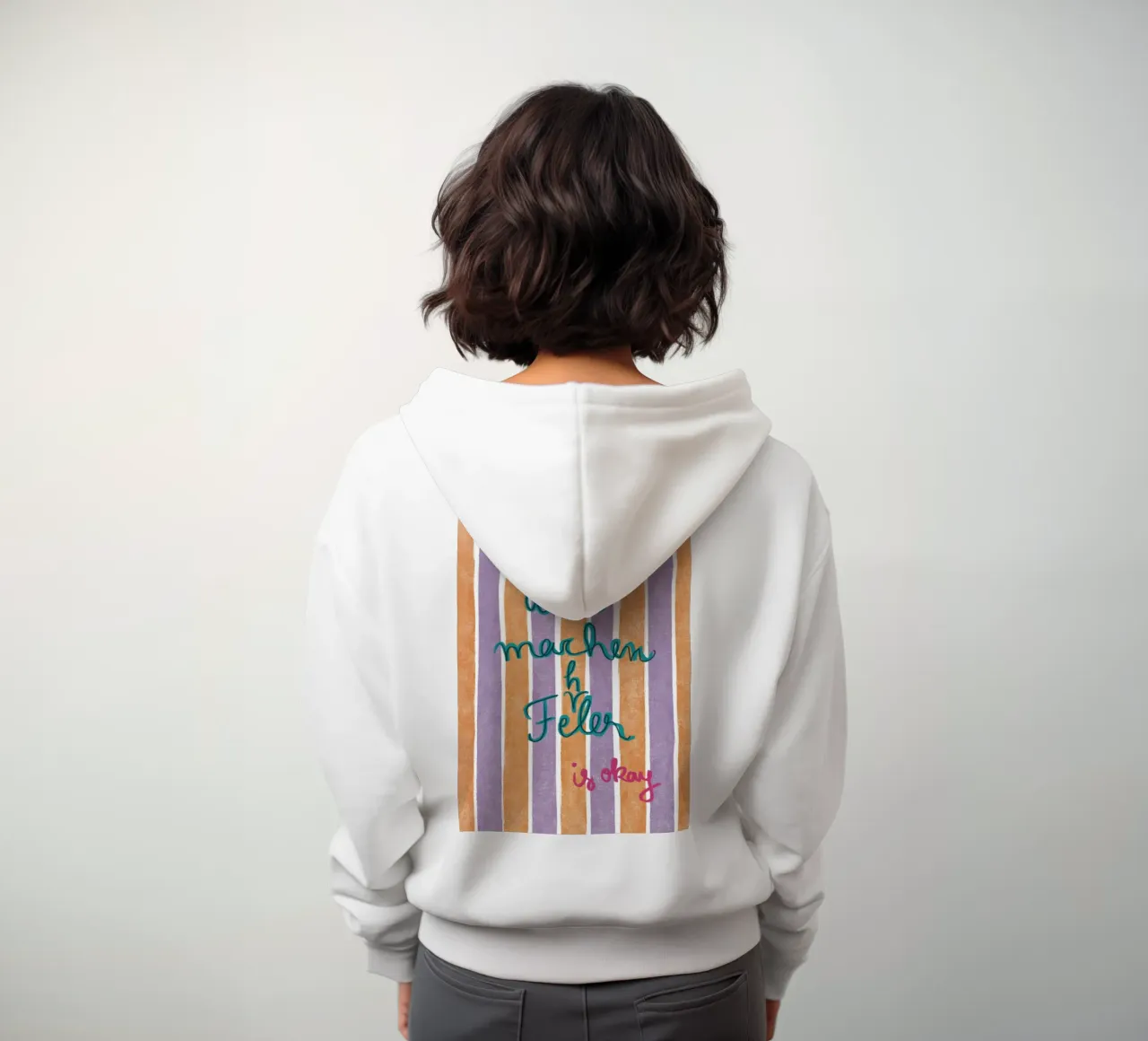 Fehler sind okay felpa con cappuccio da Beeeplan