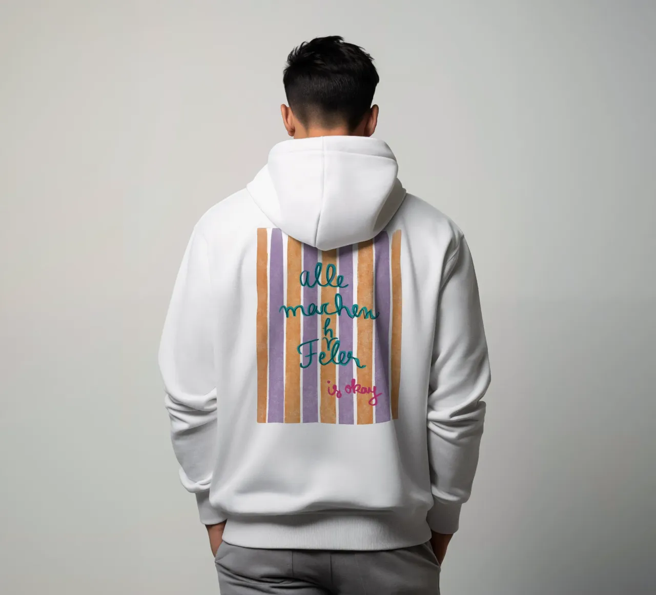 Fehler sind okay felpa con cappuccio da Beeeplan