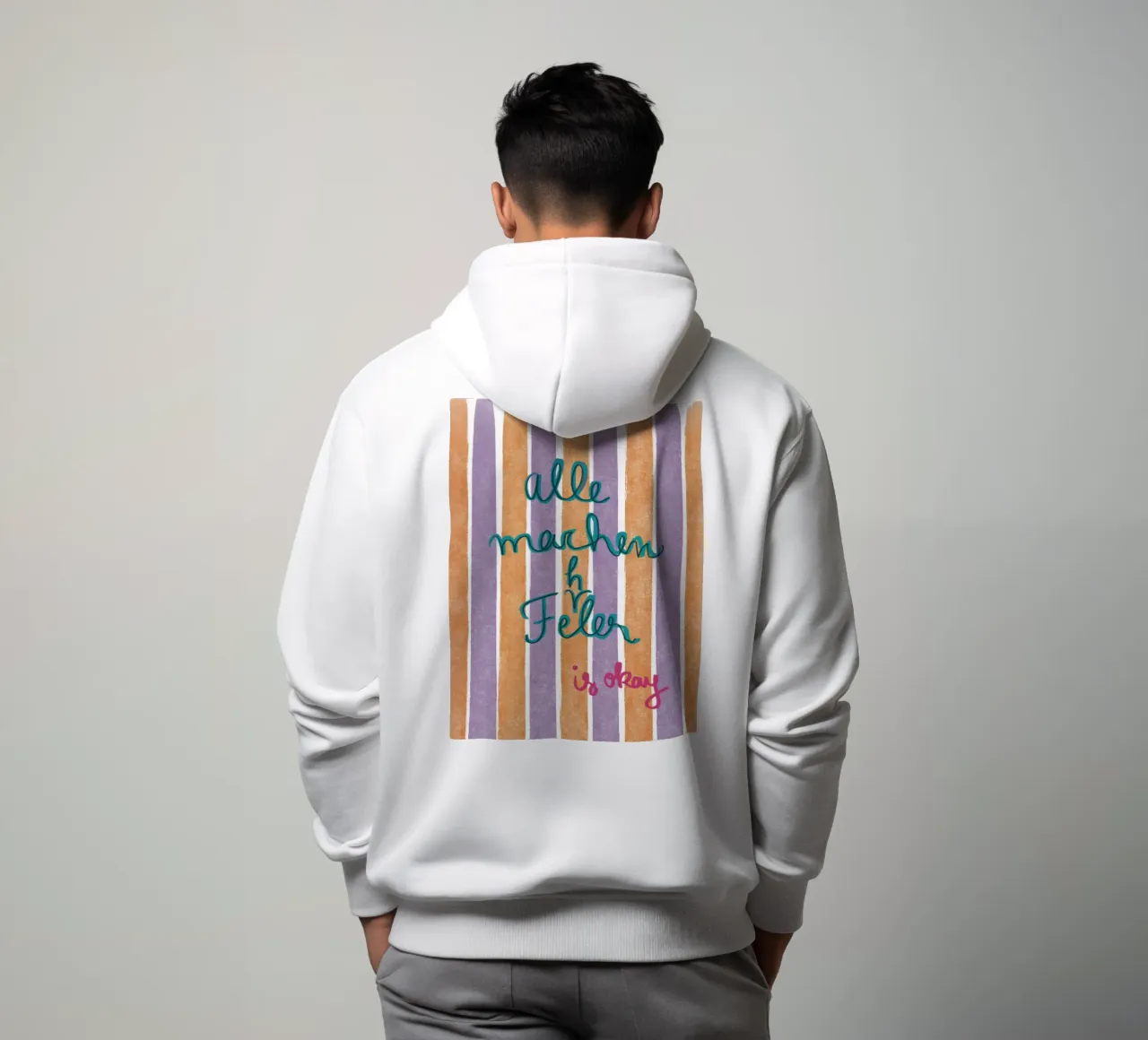 Fehler sind okay felpa con cappuccio da Beeeplan