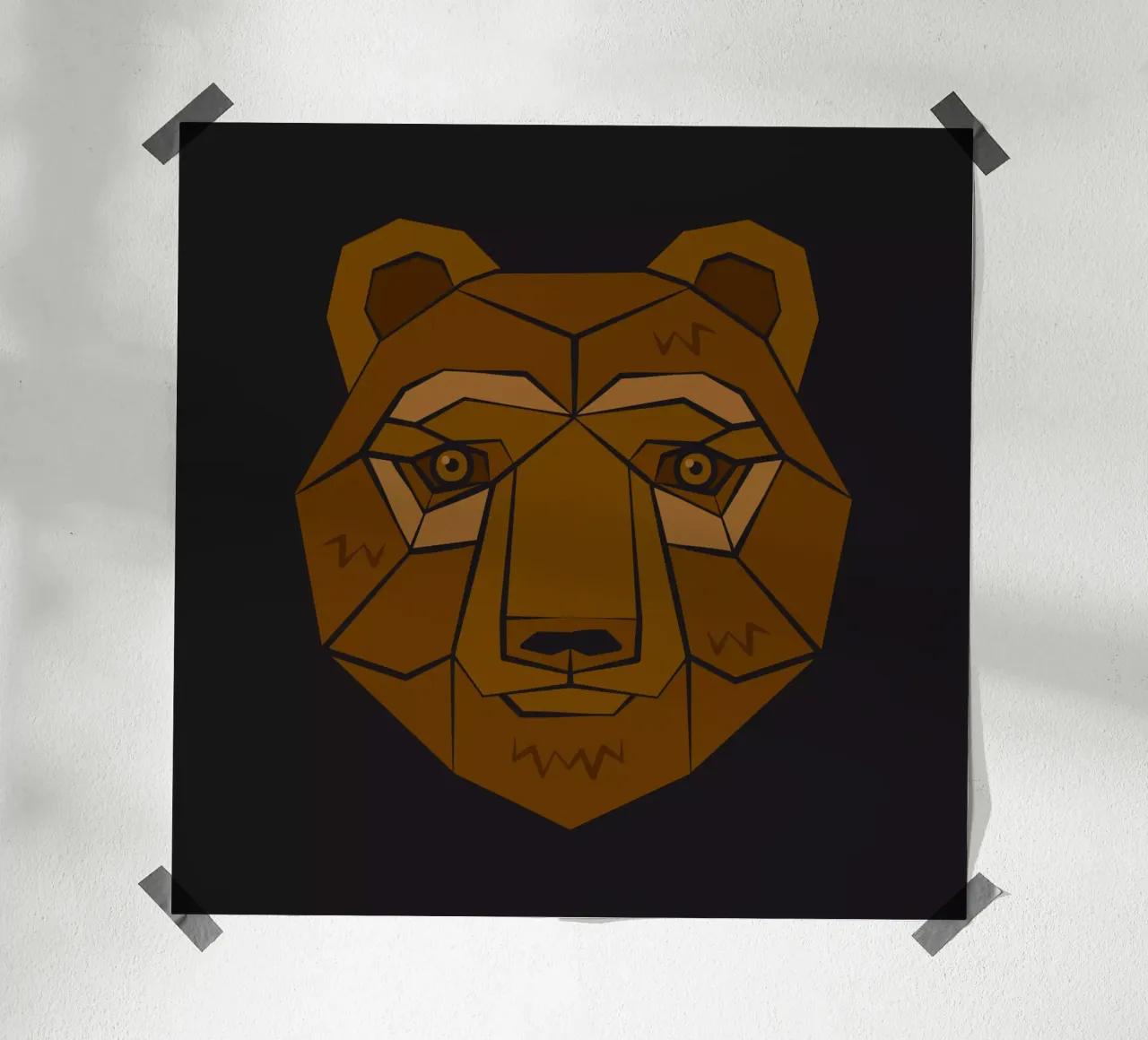 Bear Poster mit Kunststoffrahmen von Lidia Blomgren