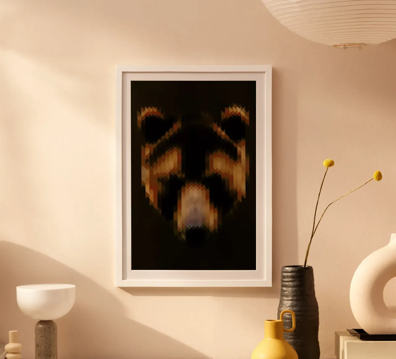 Bear poster con telaio in plastica da Nur Mut