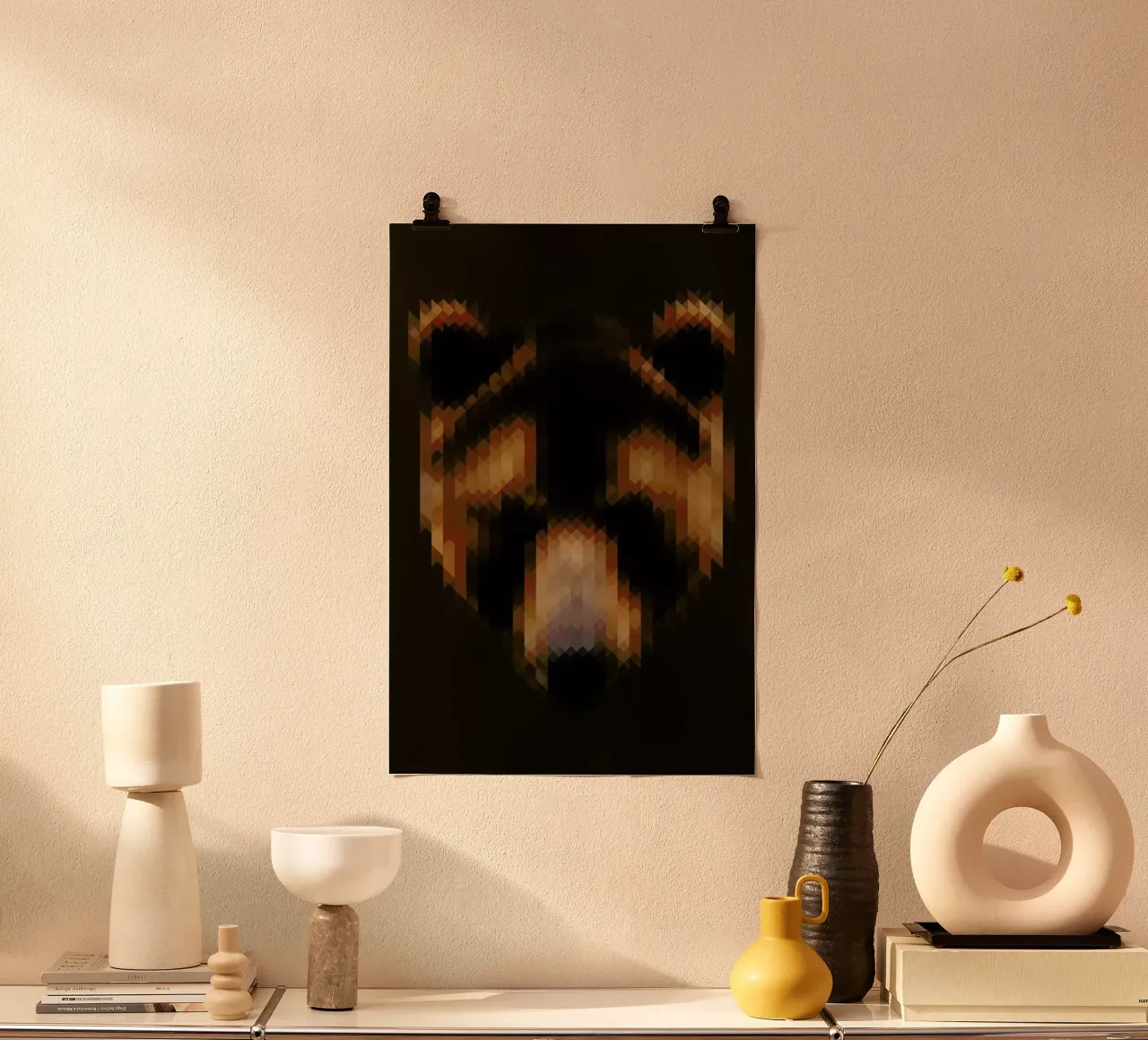 Bear poster con telaio in plastica da Nur Mut