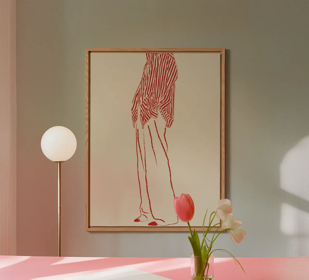 THE WAIT RED alluminio dibond da The Blonde Signature