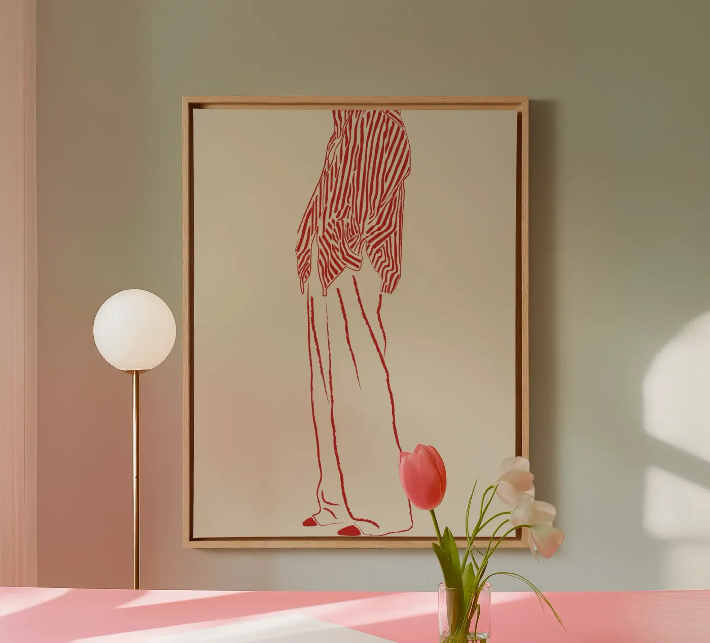 THE WAIT RED canvas by The Blonde Signature