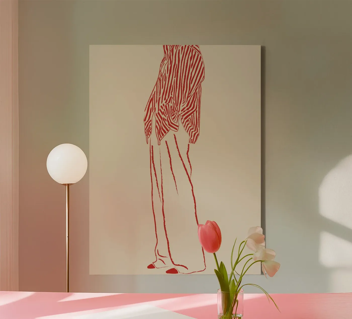 THE WAIT RED canvas by The Blonde Signature