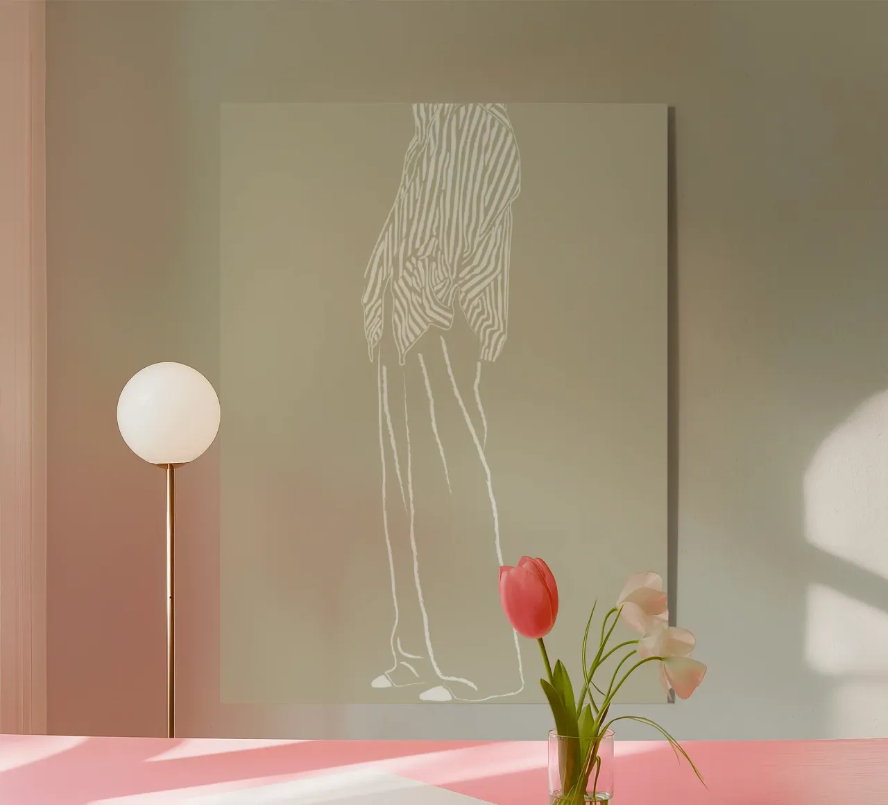 THE WAIT BEIGE acrylic glass by The Blonde Signature