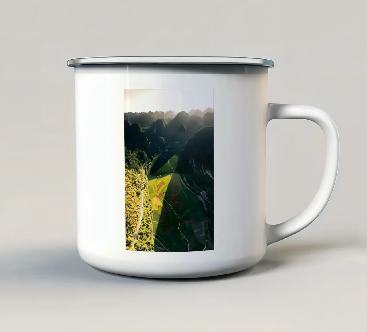 Valle tazza in smalto da lesuki