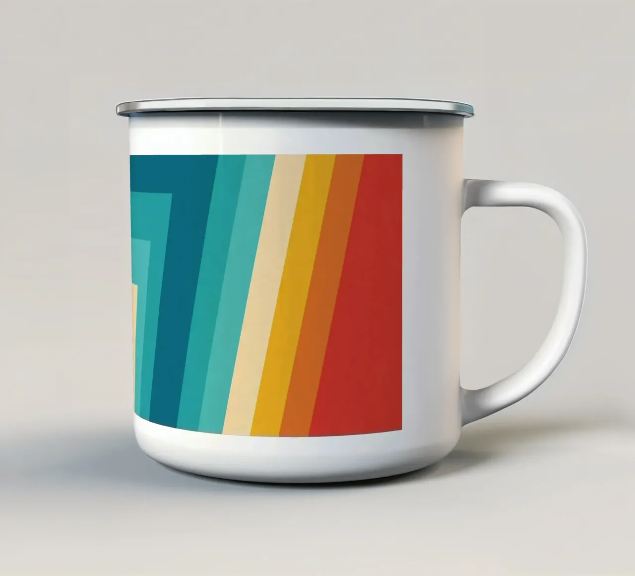 Colorful Retro Stripes tazza in smalto da Petra Lang - Design