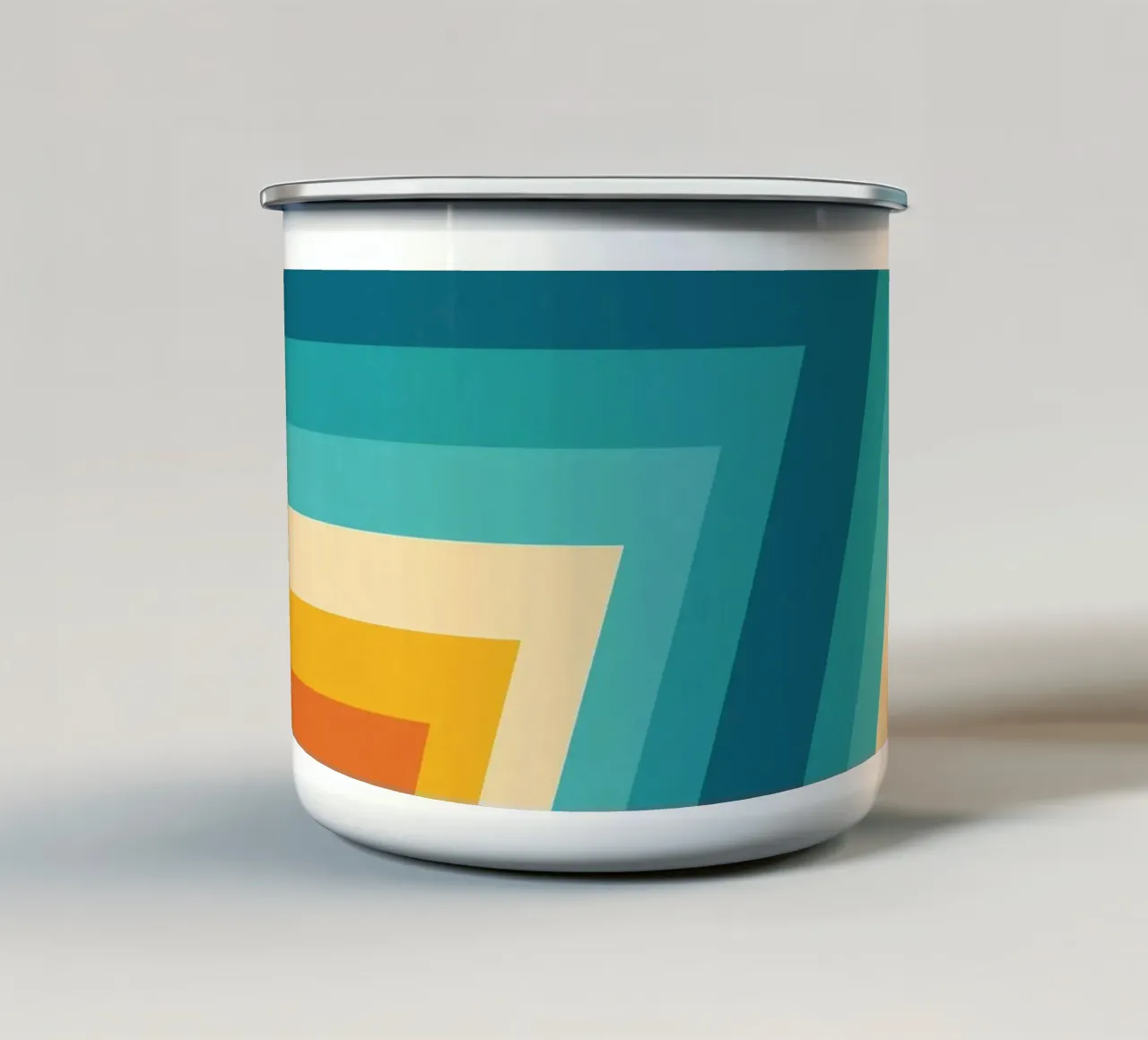 Colorful Retro Stripes tazza in smalto da Petra Lang - Design