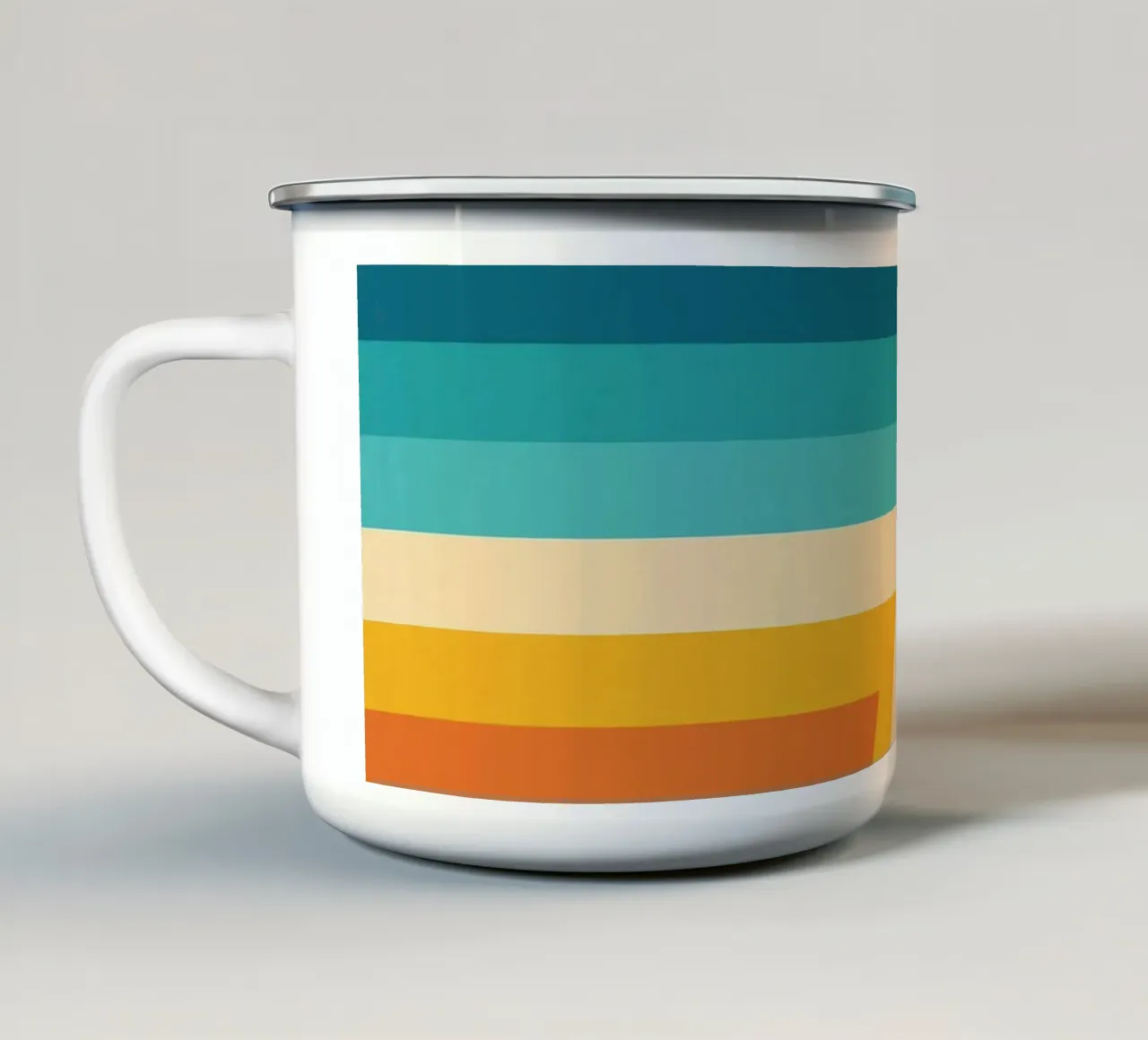 Colorful Retro Stripes tazza in smalto da Petra Lang - Design
