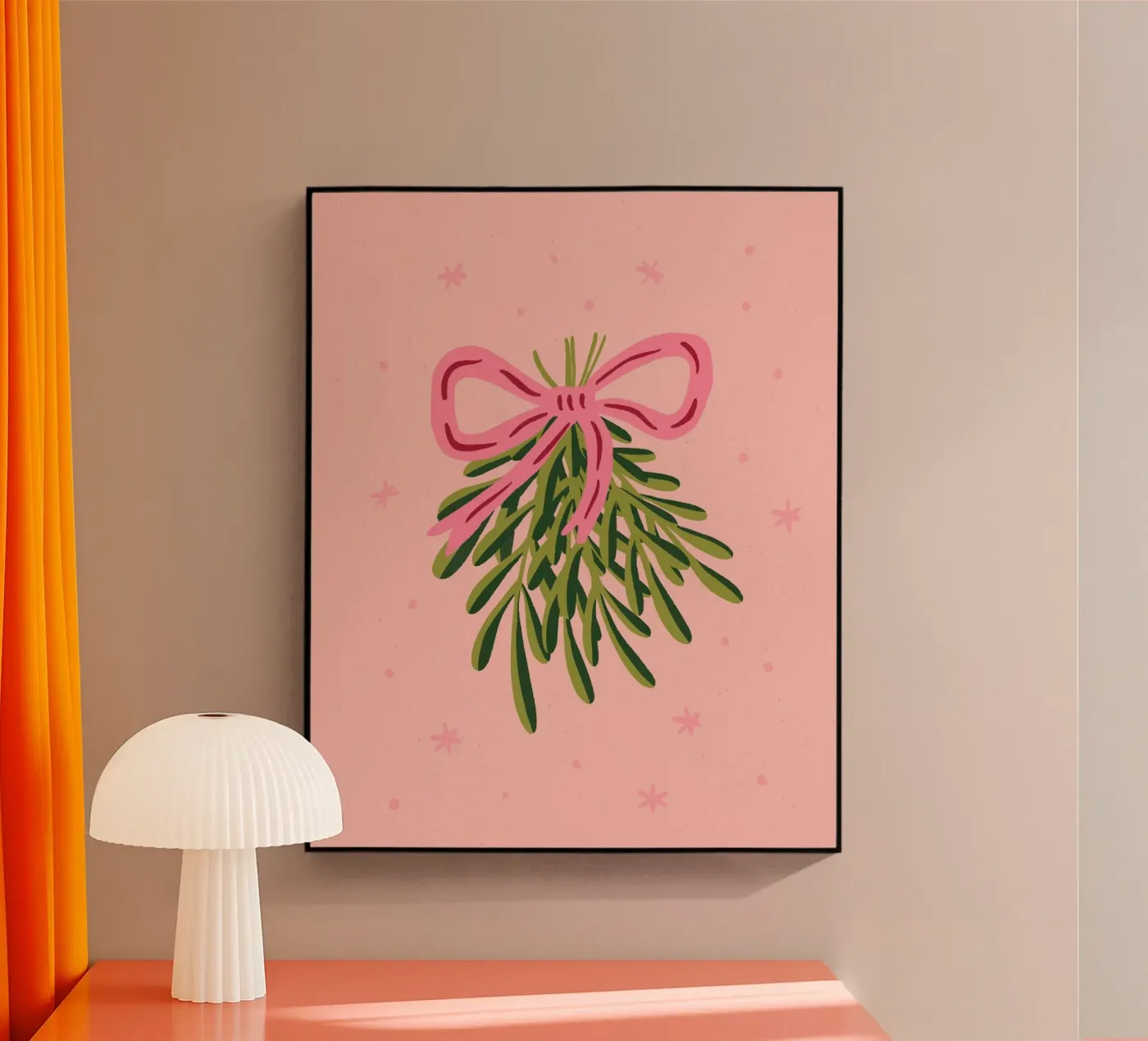 Mistletoe with bow plexiglass da Wackapacka Holiday Shop