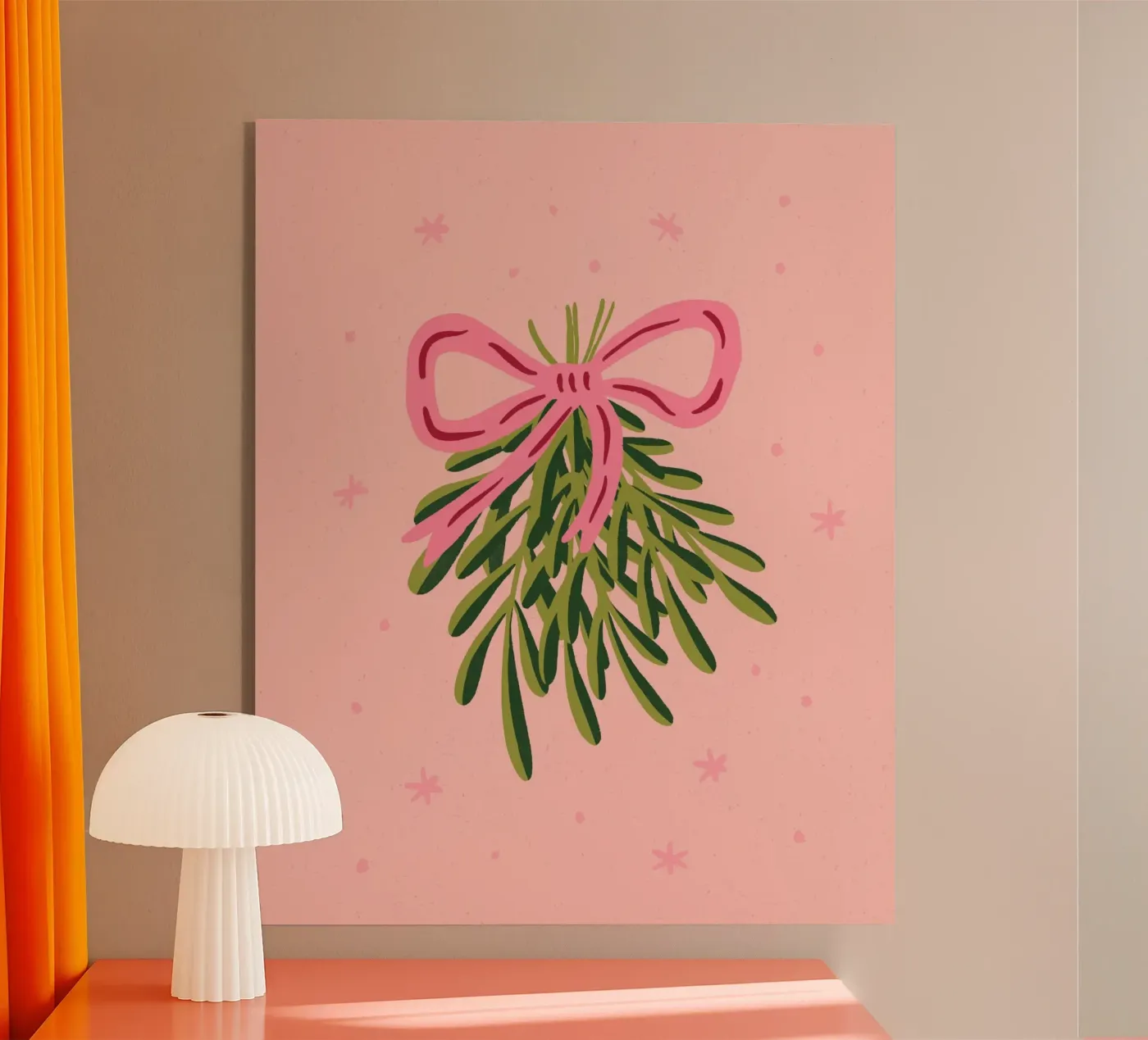 Mistletoe with bow plexiglass da Wackapacka Holiday Shop