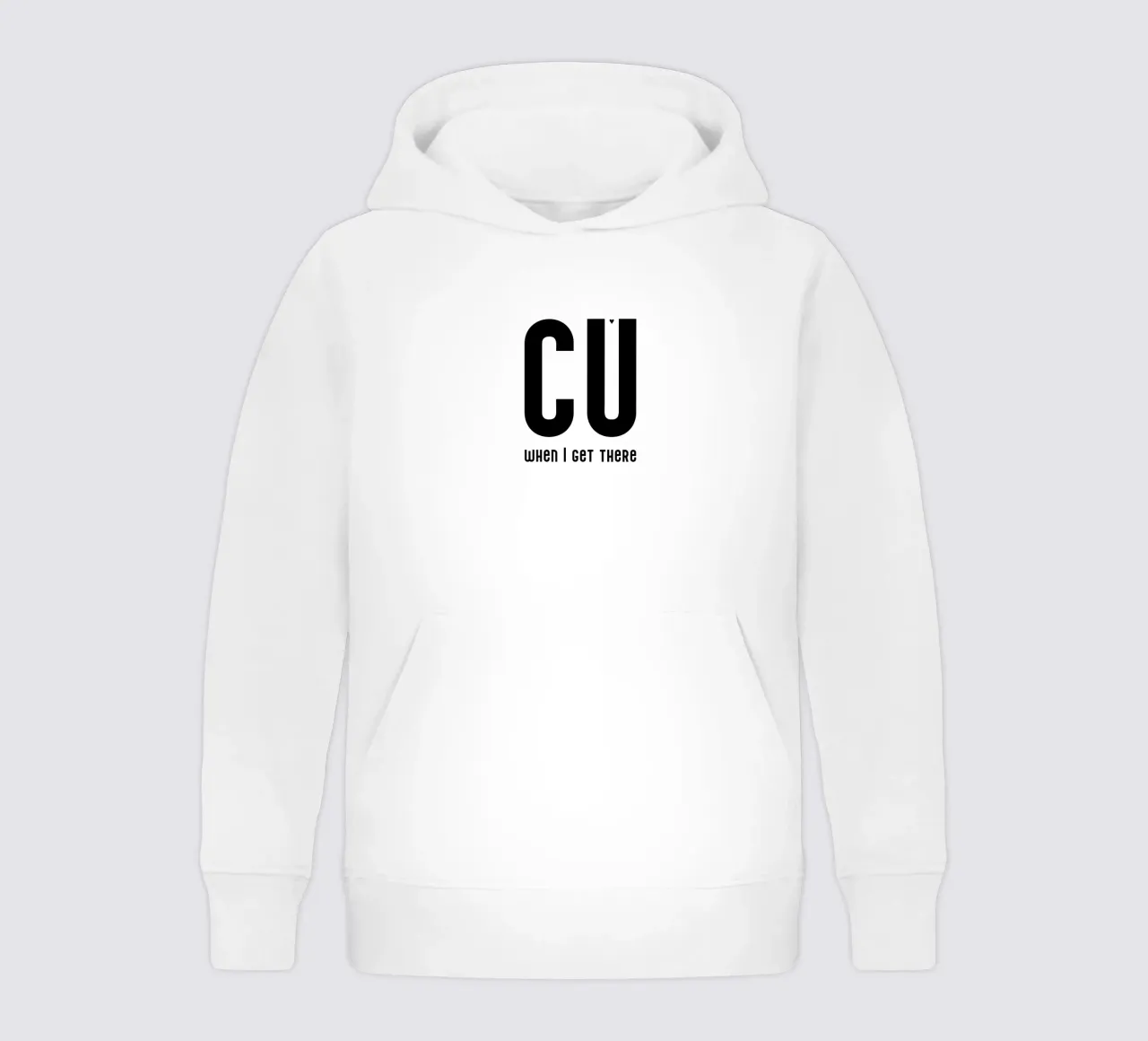 CU when I get there felpa bambino con cappuccio da typolover