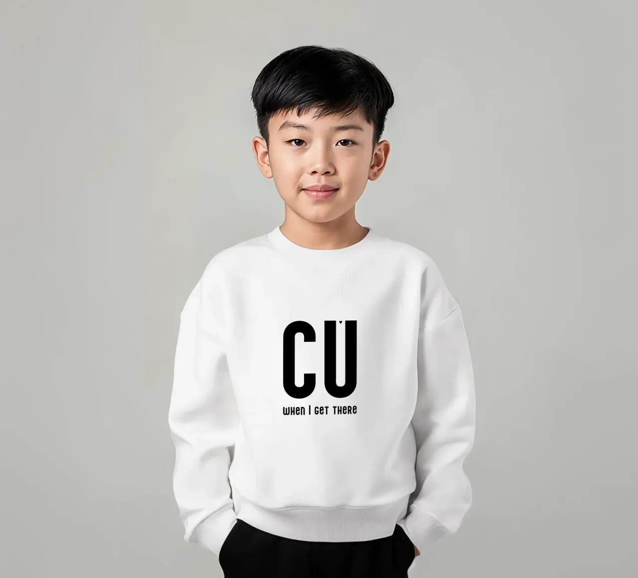 CU when I get there felpa bambino da typolover