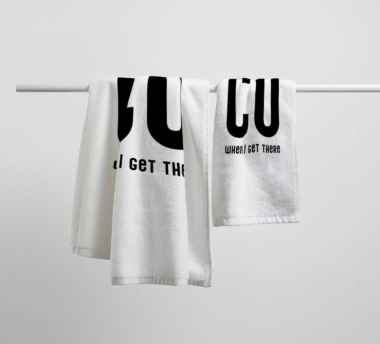 CU when I get there asciugamano da bagno da typolover