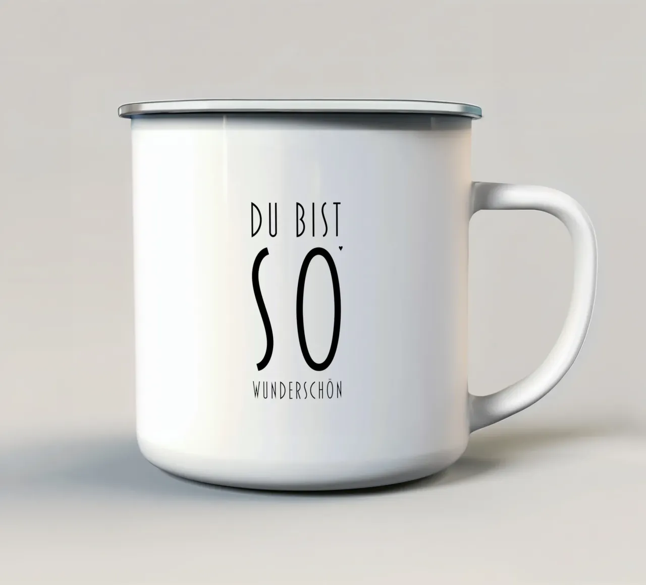 Du Bist So Wunderschön tazza in smalto da typolover