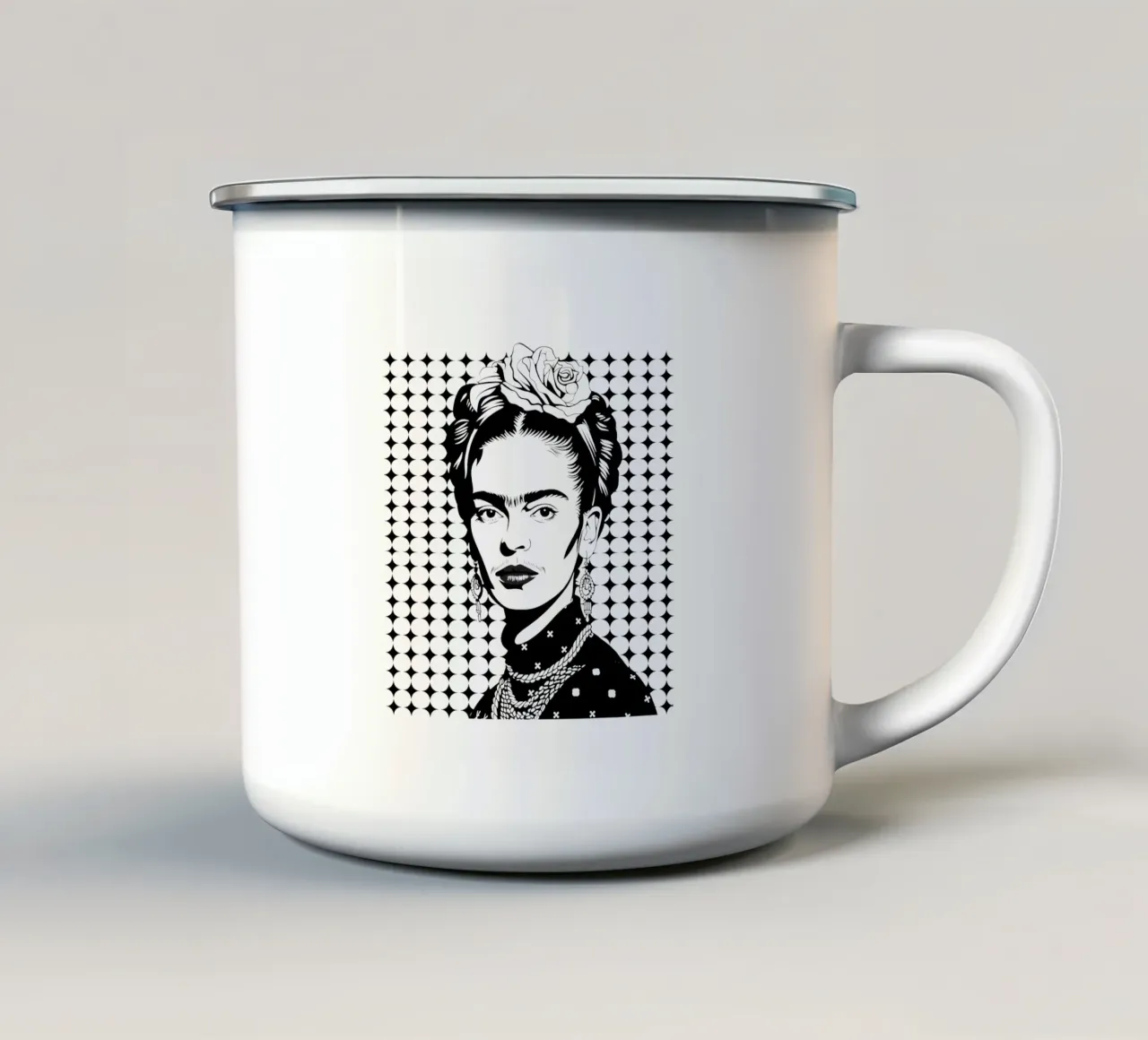 Frida Kahlo "Art That Moves" tazza in smalto da Fantasias Florales