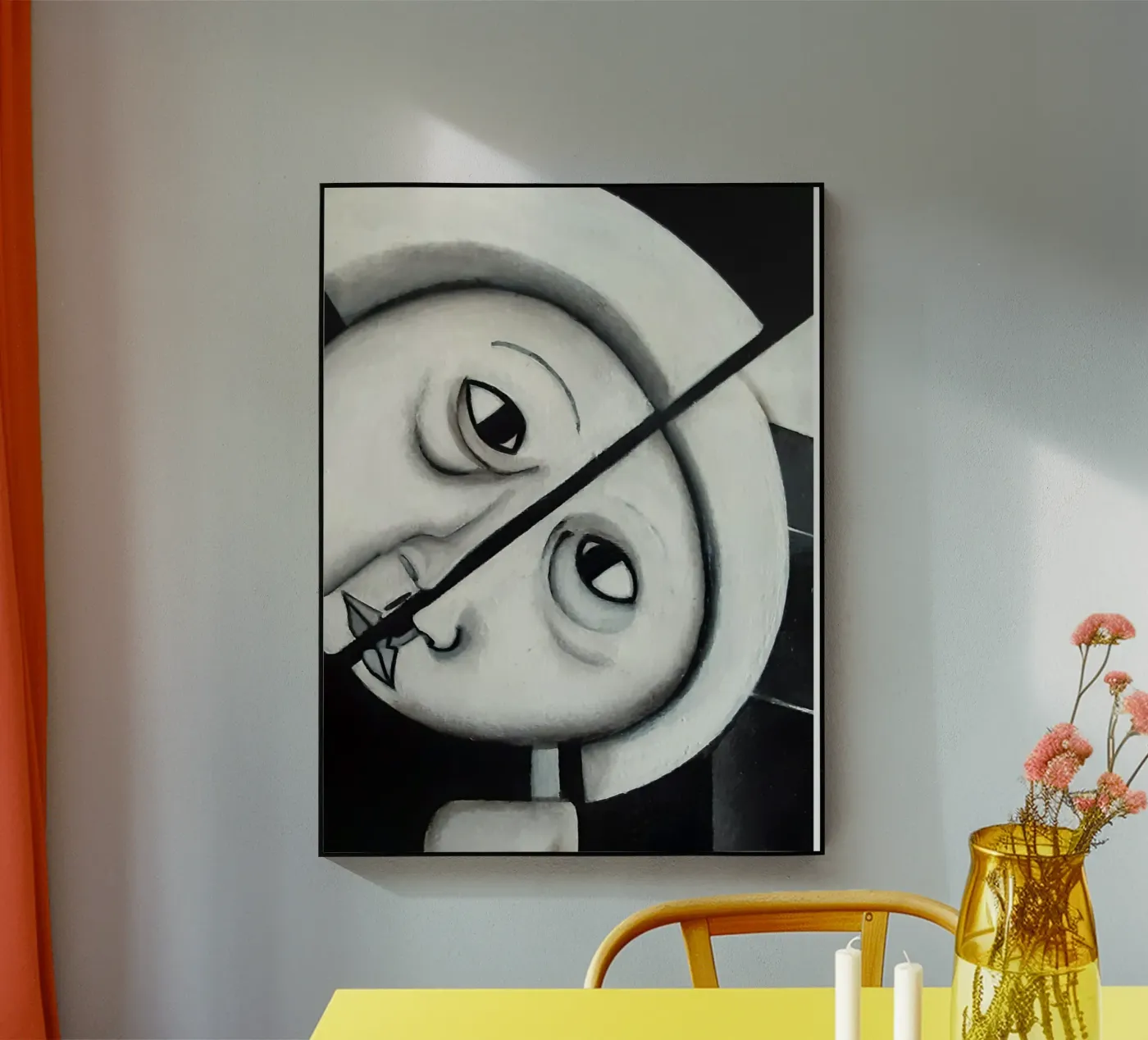 Close Together acryl van Leslie Greenrod