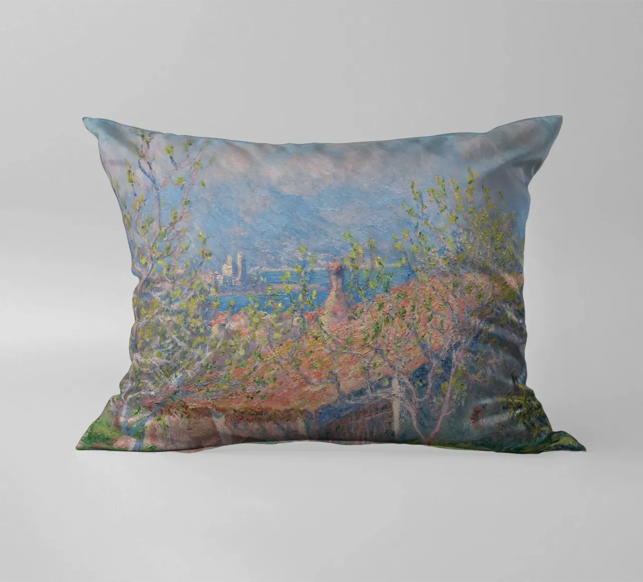 Claude Monet - Casa del giardiniere ad Antibes cuscino da Timeless Artworks