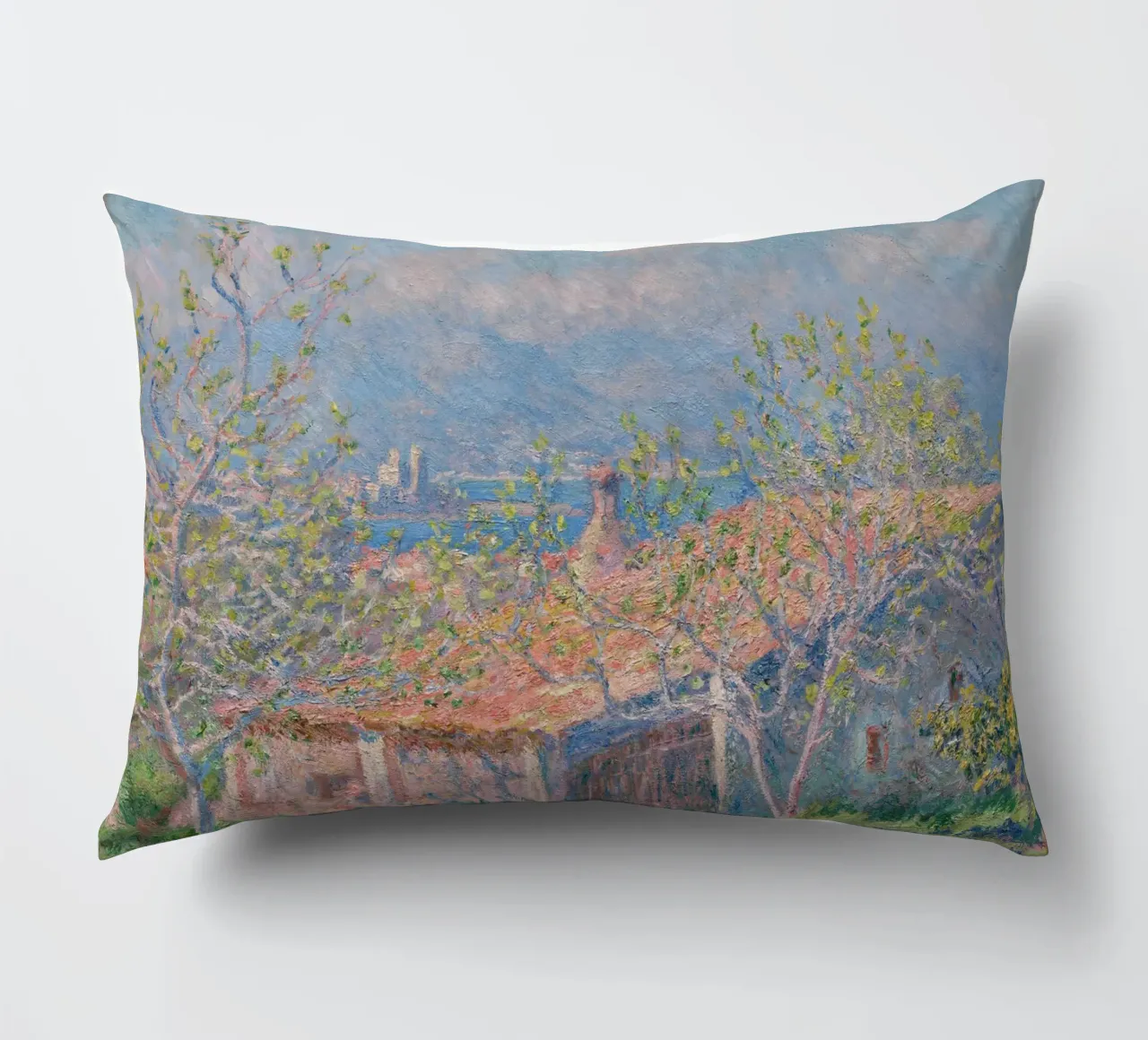 Claude Monet - Casa del giardiniere ad Antibes cuscino da Timeless Artworks