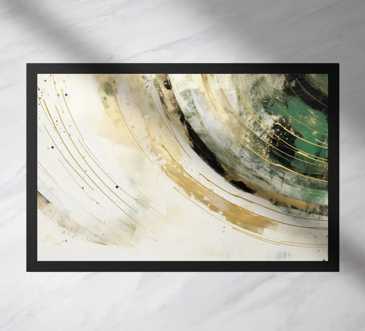 ABSTRACT ART Dissolving structures doormat by Melanie Viola