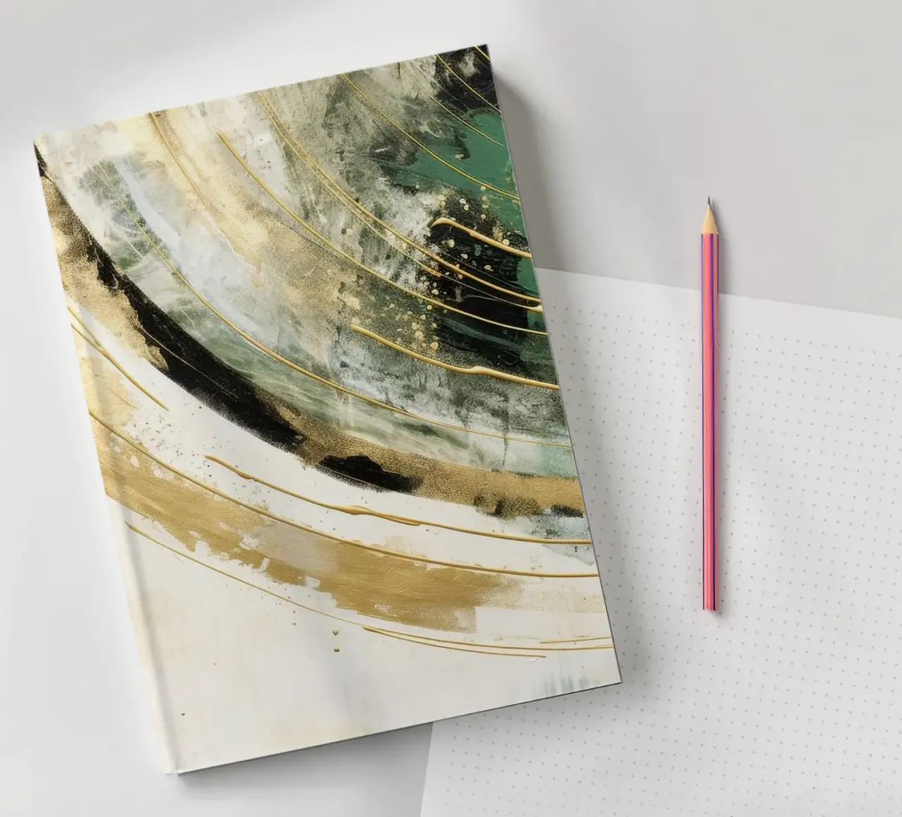 ABSTRACT ART Dissolving structures notebook by Melanie Viola