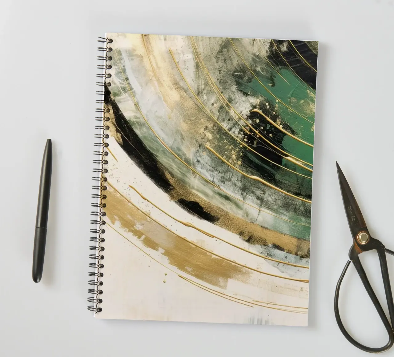 ABSTRACT ART Dissolving structures spiral notebook by Melanie Viola