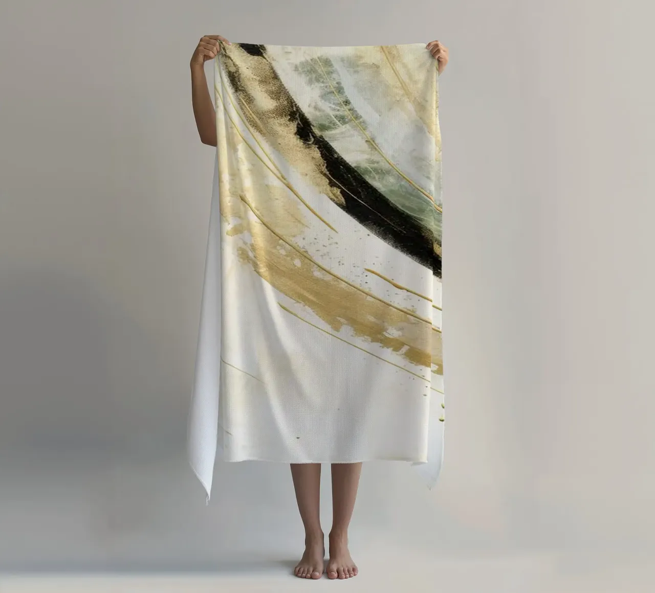 ABSTRACT ART Dissolving structures beach towel by Melanie Viola