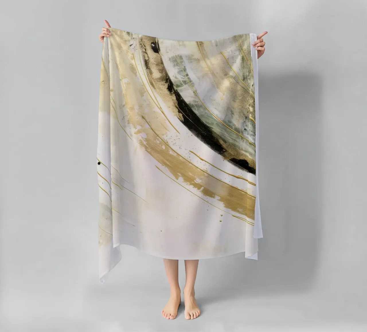 ABSTRACT ART Dissolving structures beach towel by Melanie Viola
