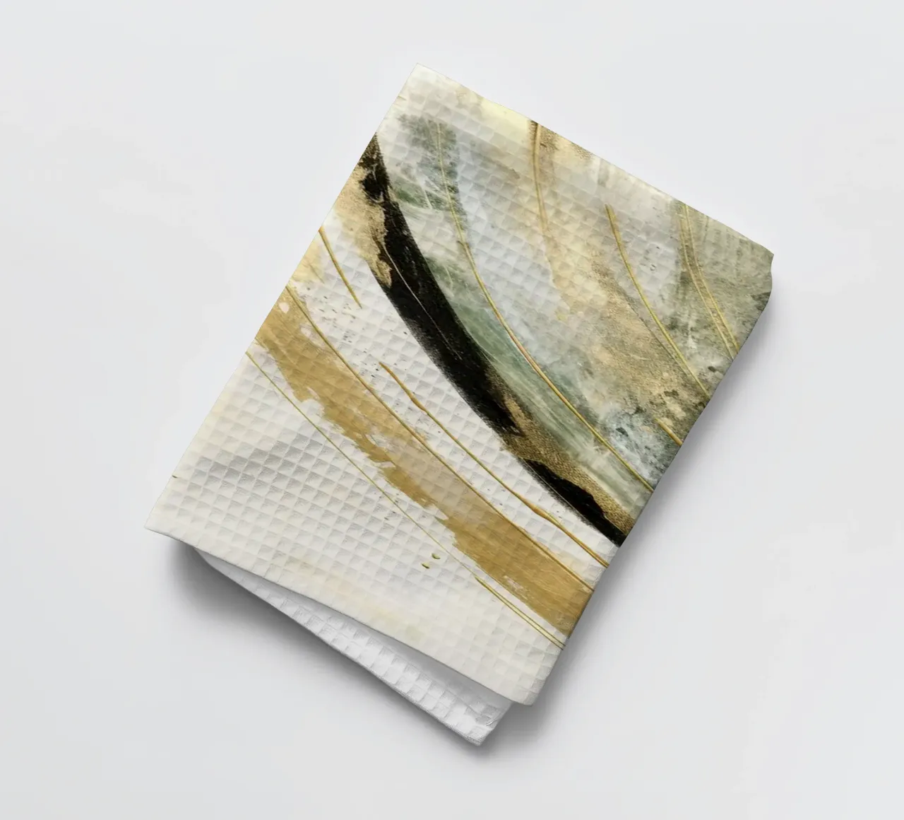ABSTRACT ART Dissolving structures tea towel by Melanie Viola