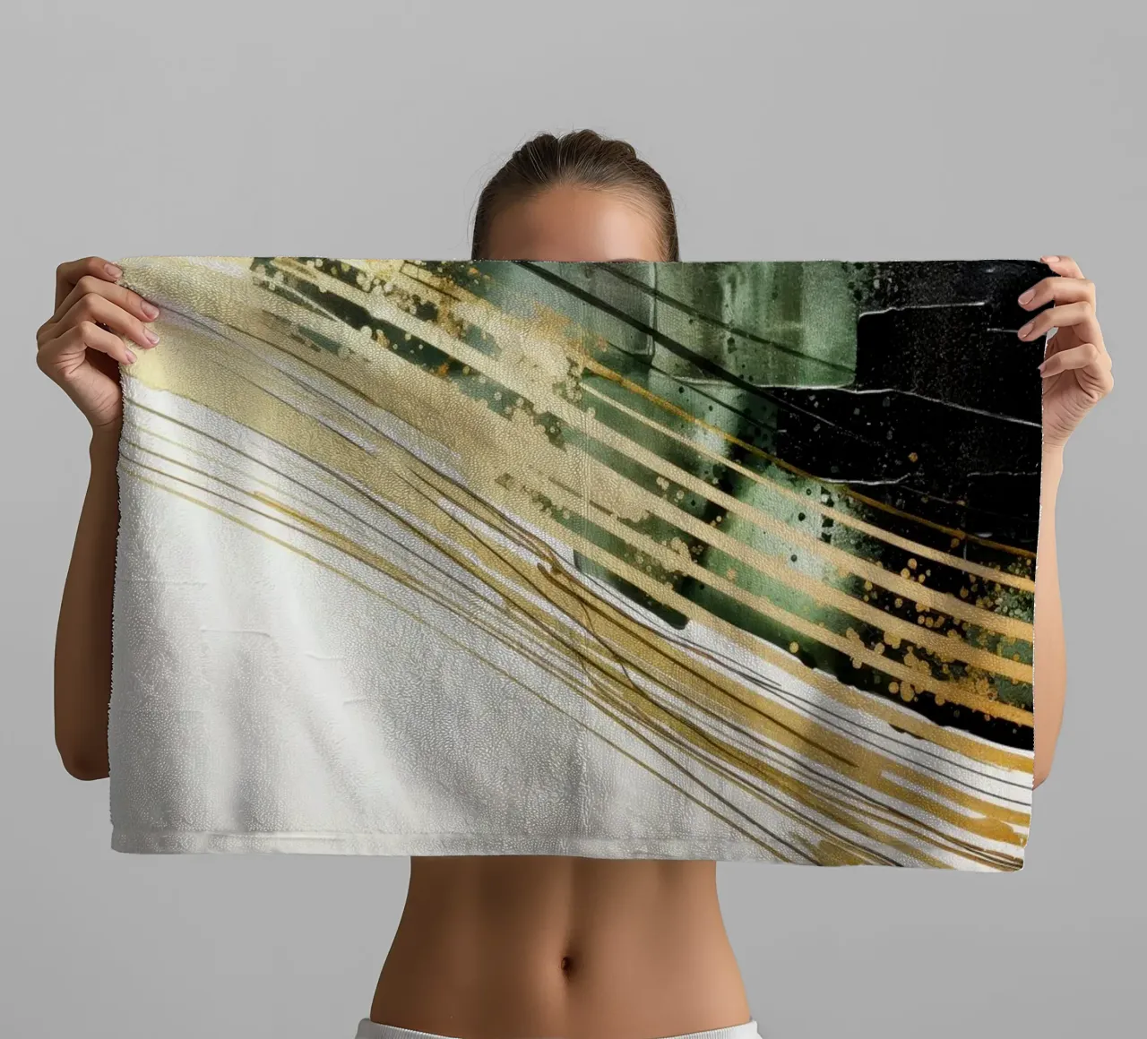 ABSTRACT ART Structures of silence towel by Melanie Viola