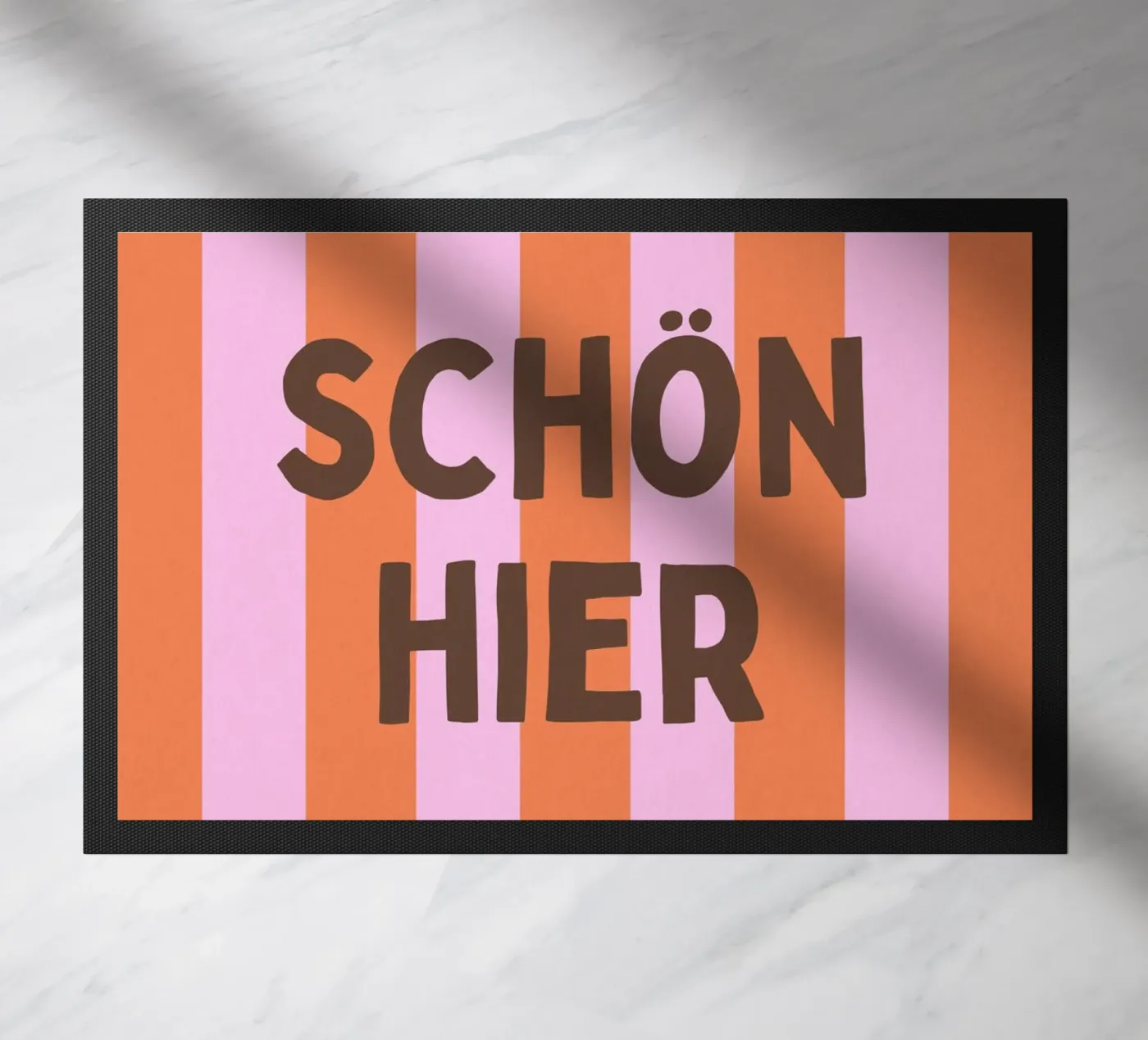 Nice here – Retro Stripes Art 01 doormat by HejYouDesign