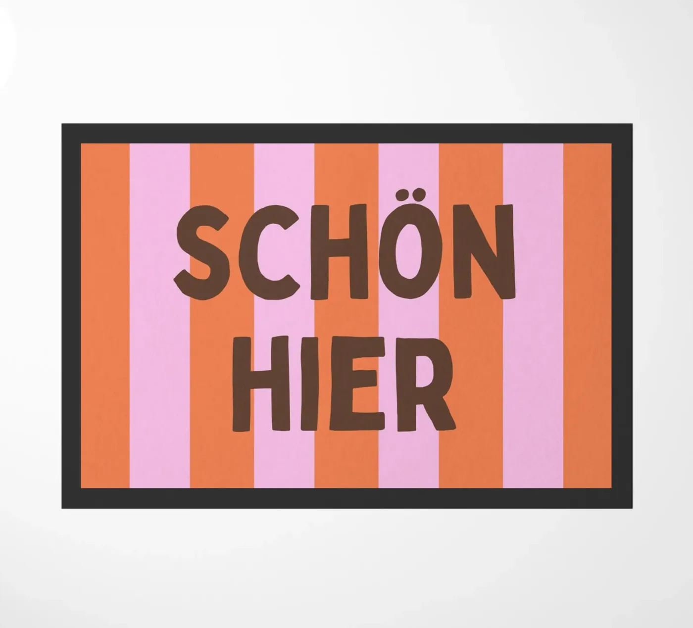 Nice here – Retro Stripes Art 01 doormat by HejYouDesign