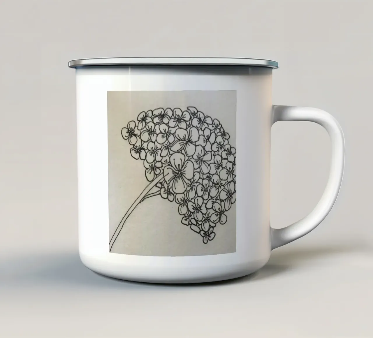 Ortensia tazza in smalto da meipunkt