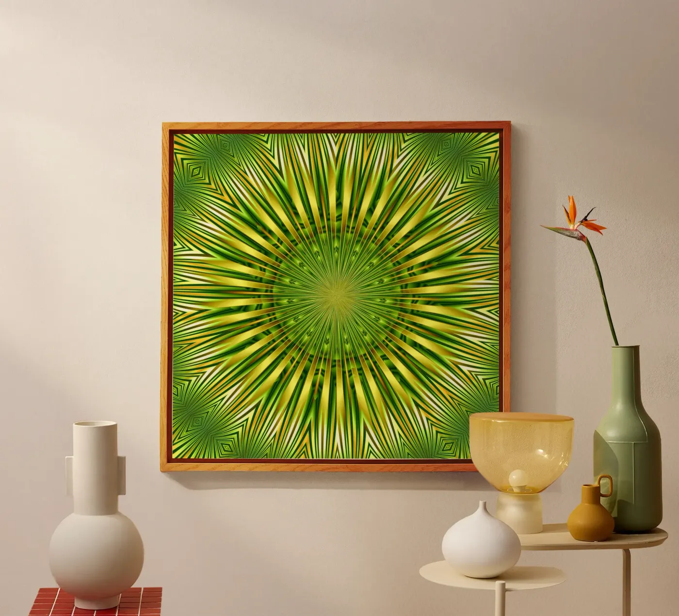 Mandala Green plexiglas de Atteloi Art