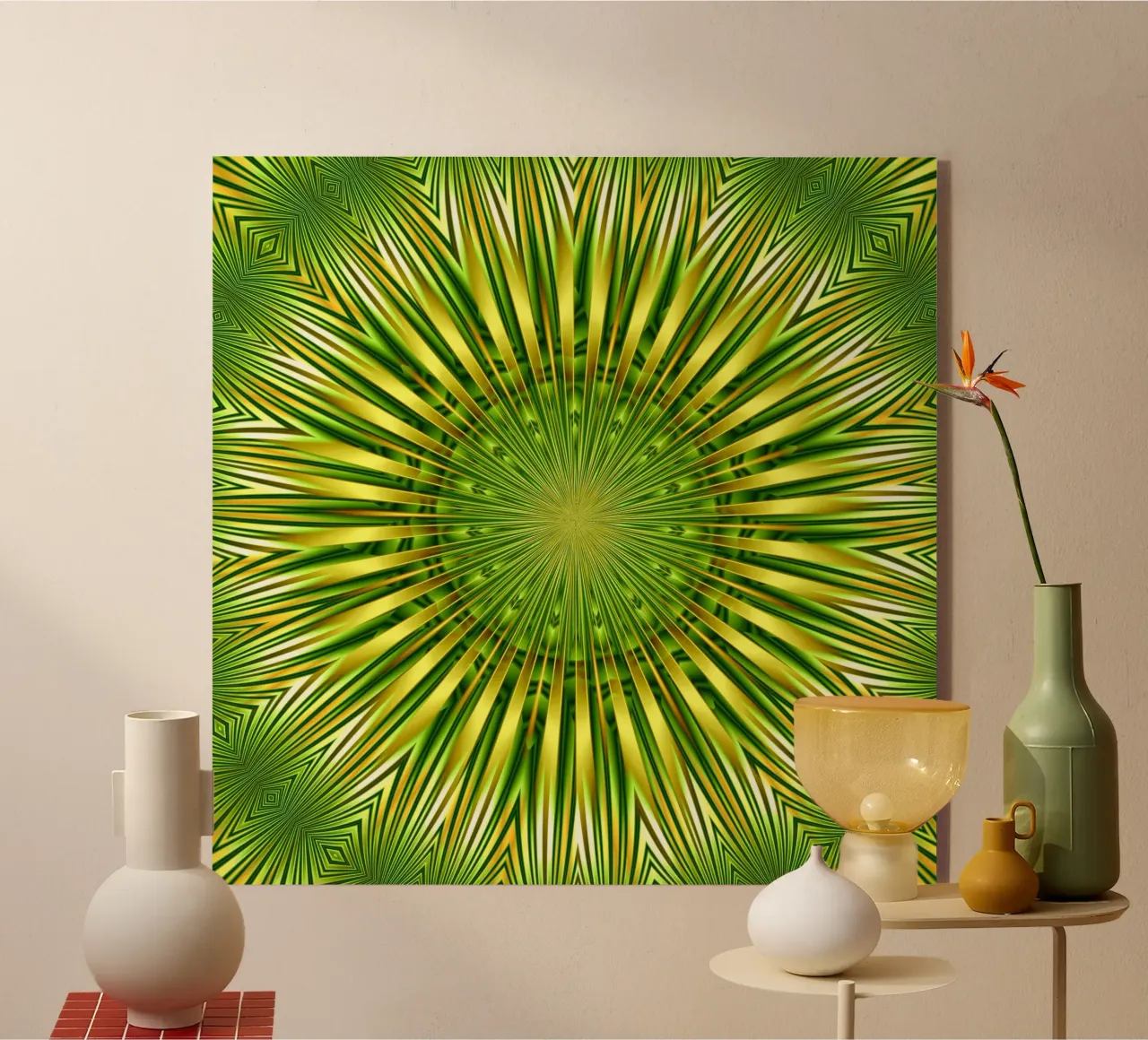 Mandala verde plexiglass da Atteloi