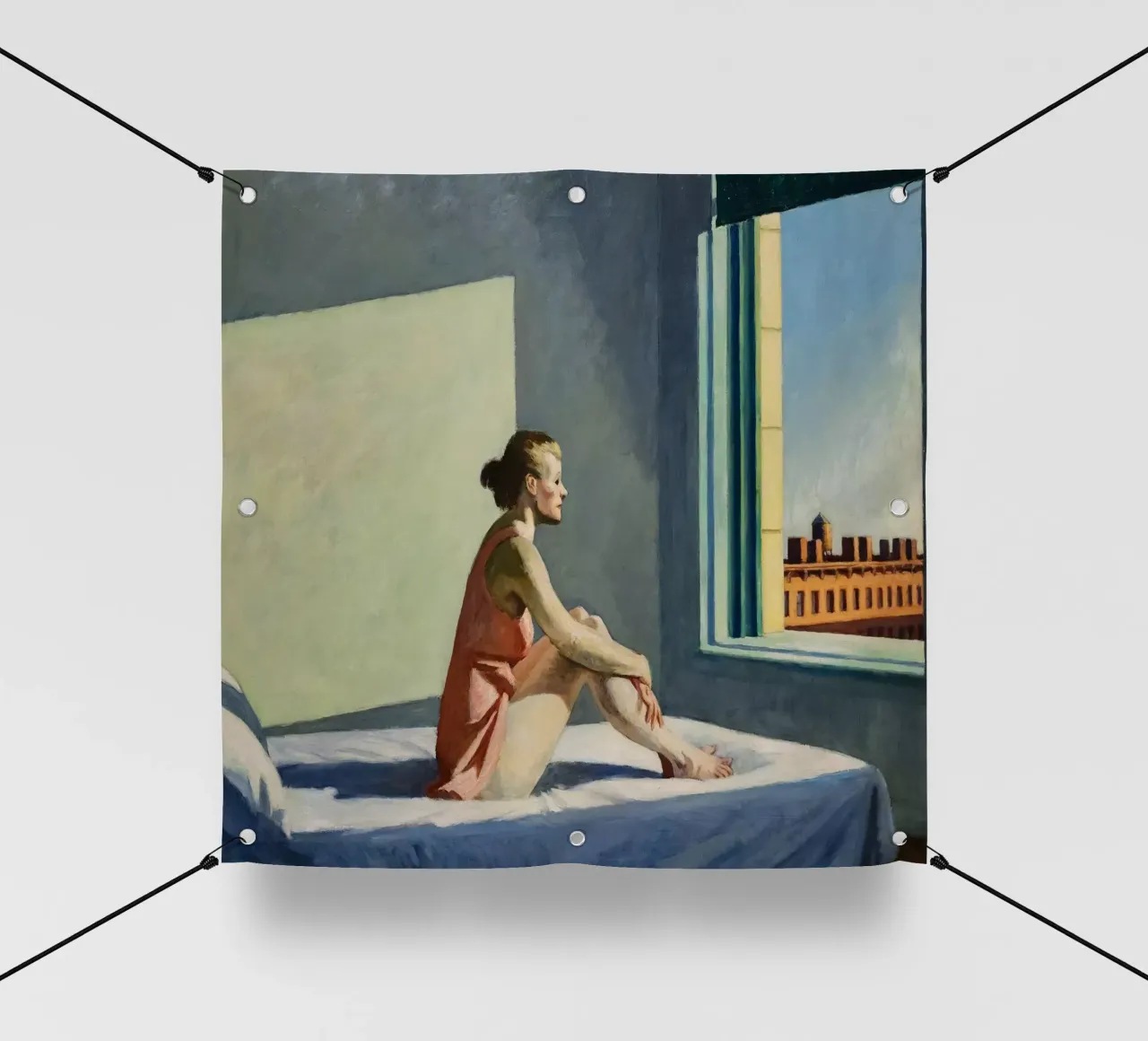 Edward Hopper - Sole del mattino, 1952 telo in pvc da Timeless Artworks