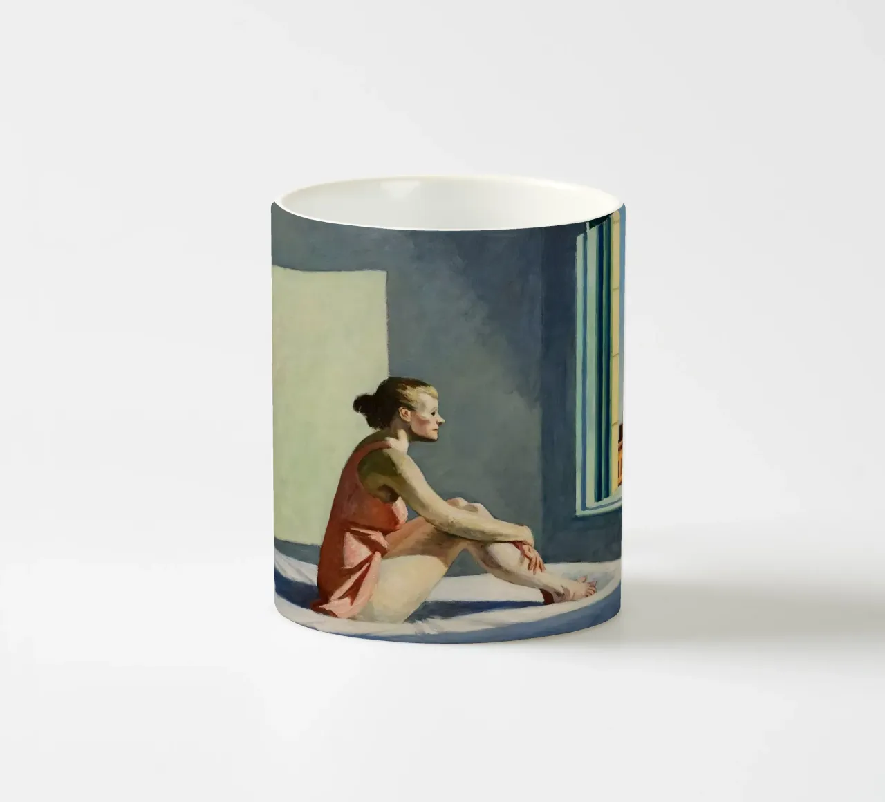 Edward Hopper - Sole del mattino, 1952 tazza in ceramica da Timeless Artworks