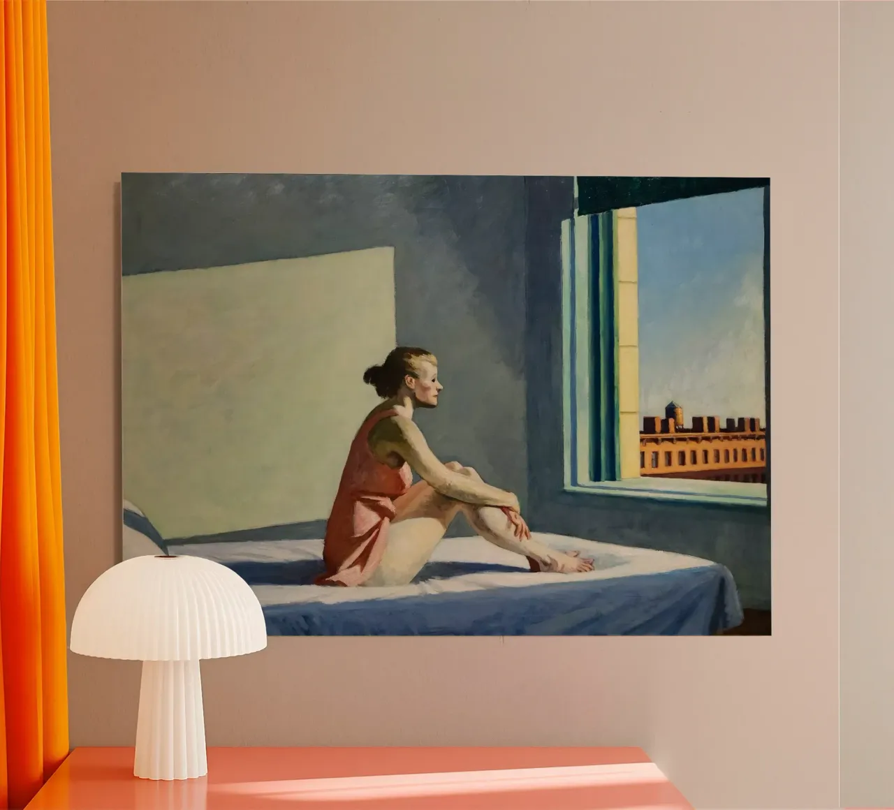 Edward Hopper - Morning Sun, 1952 alu-dibond by Timeless Artworks