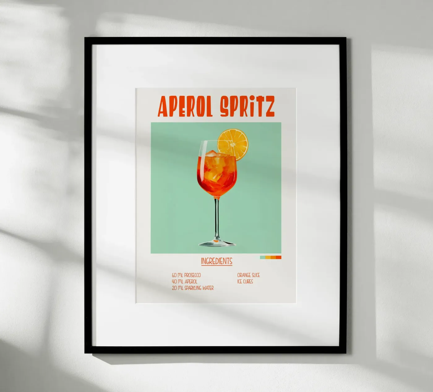 Affiche recette cocktail Aperol Spritz poster by Cocktail Party