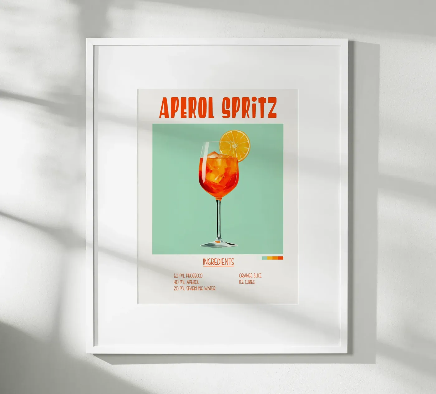 Affiche recette cocktail Aperol Spritz poster by Cocktail Party