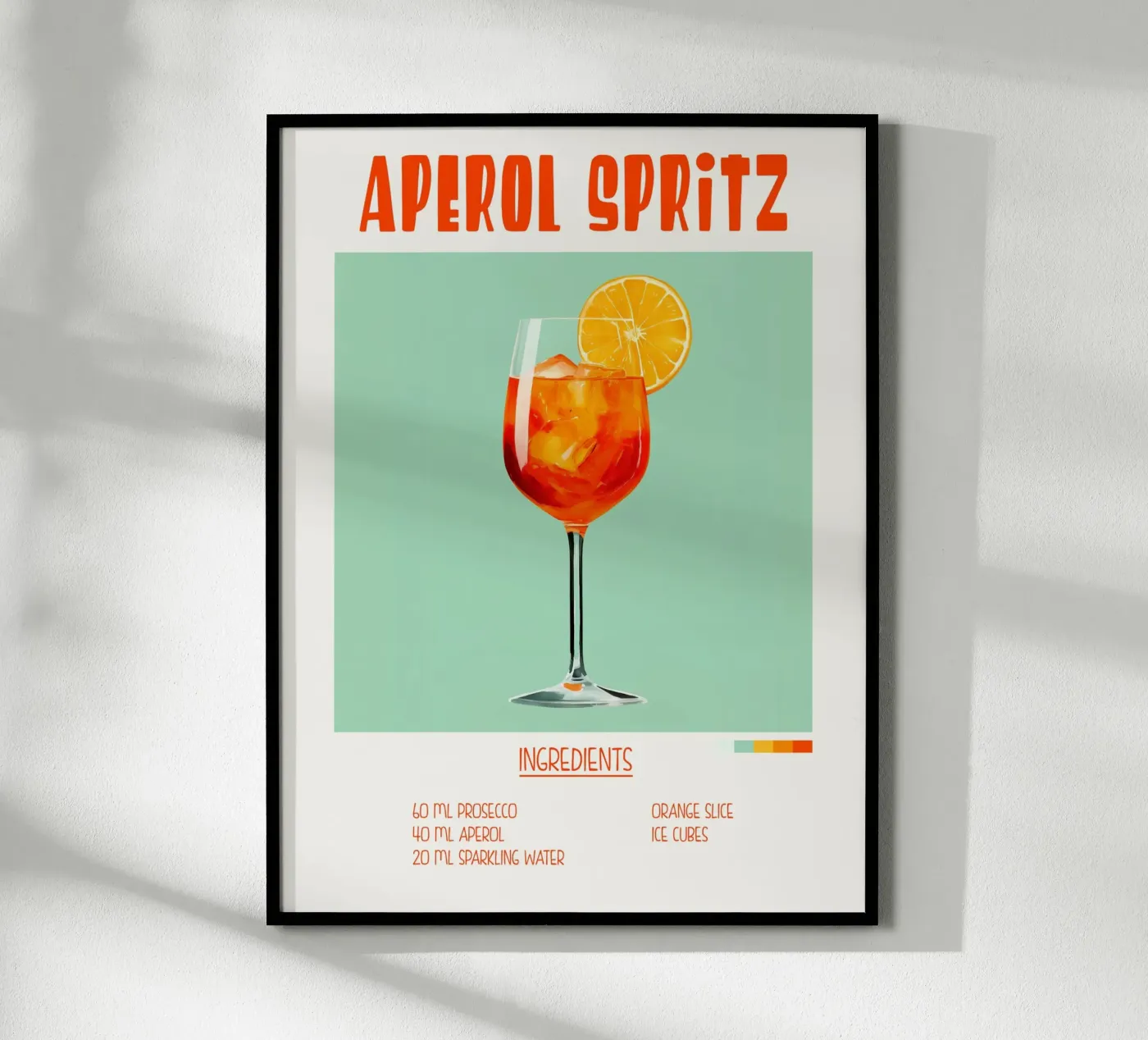 Affiche recette cocktail Aperol Spritz poster by Cocktail Party