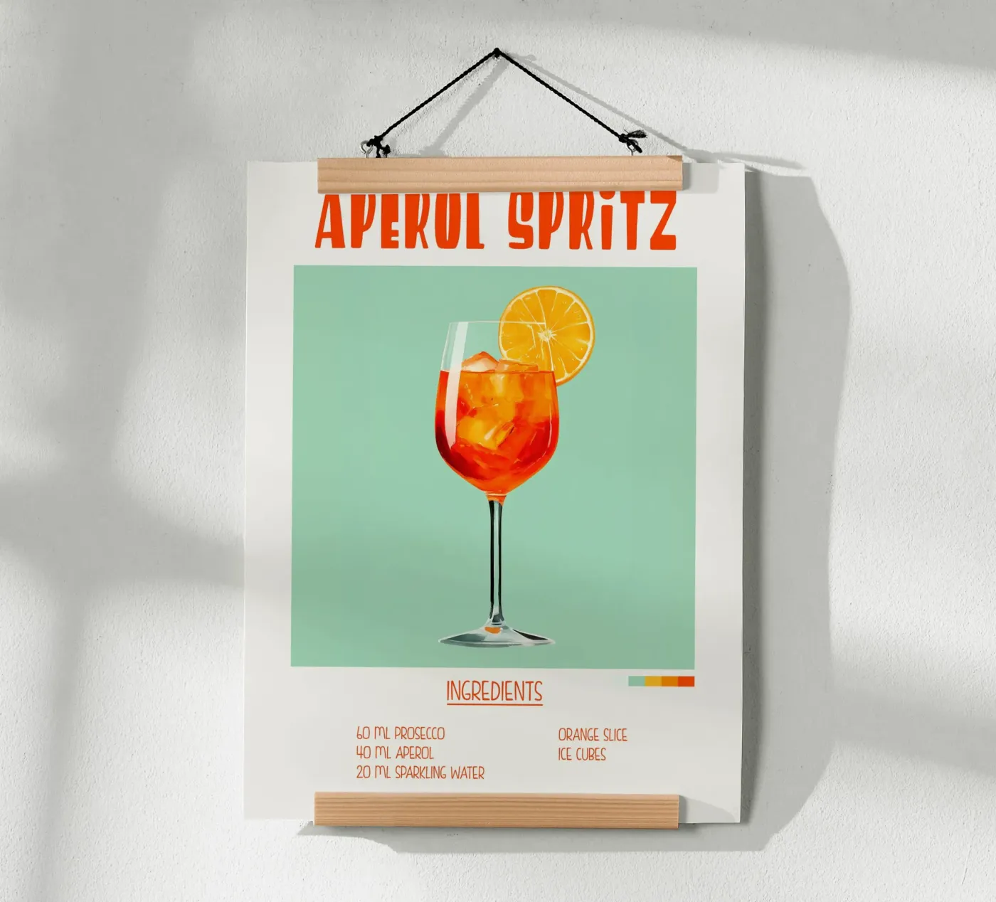 Affiche recette cocktail Aperol Spritz poster by Cocktail Party