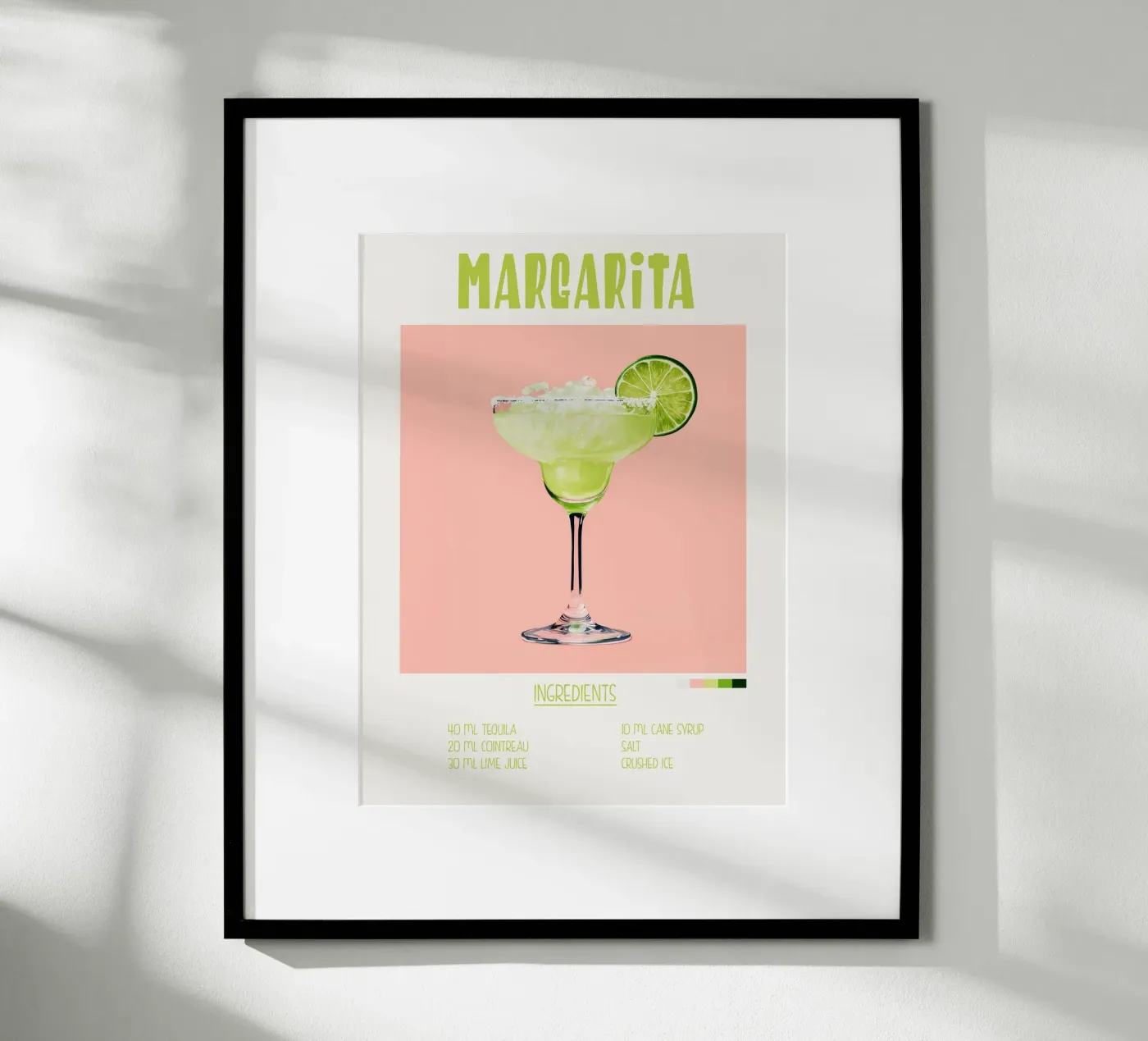 Affiche recette cocktail Margarita poster by Cocktail Party