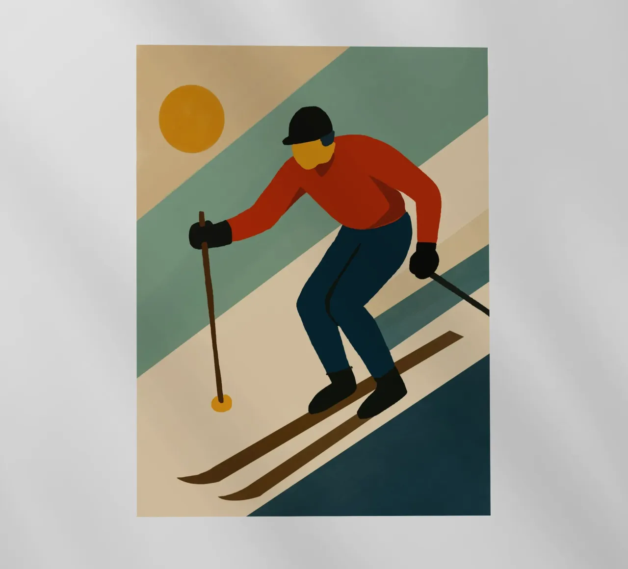 Sciatore geometrico colorato pellicola backlit da Life of Pie