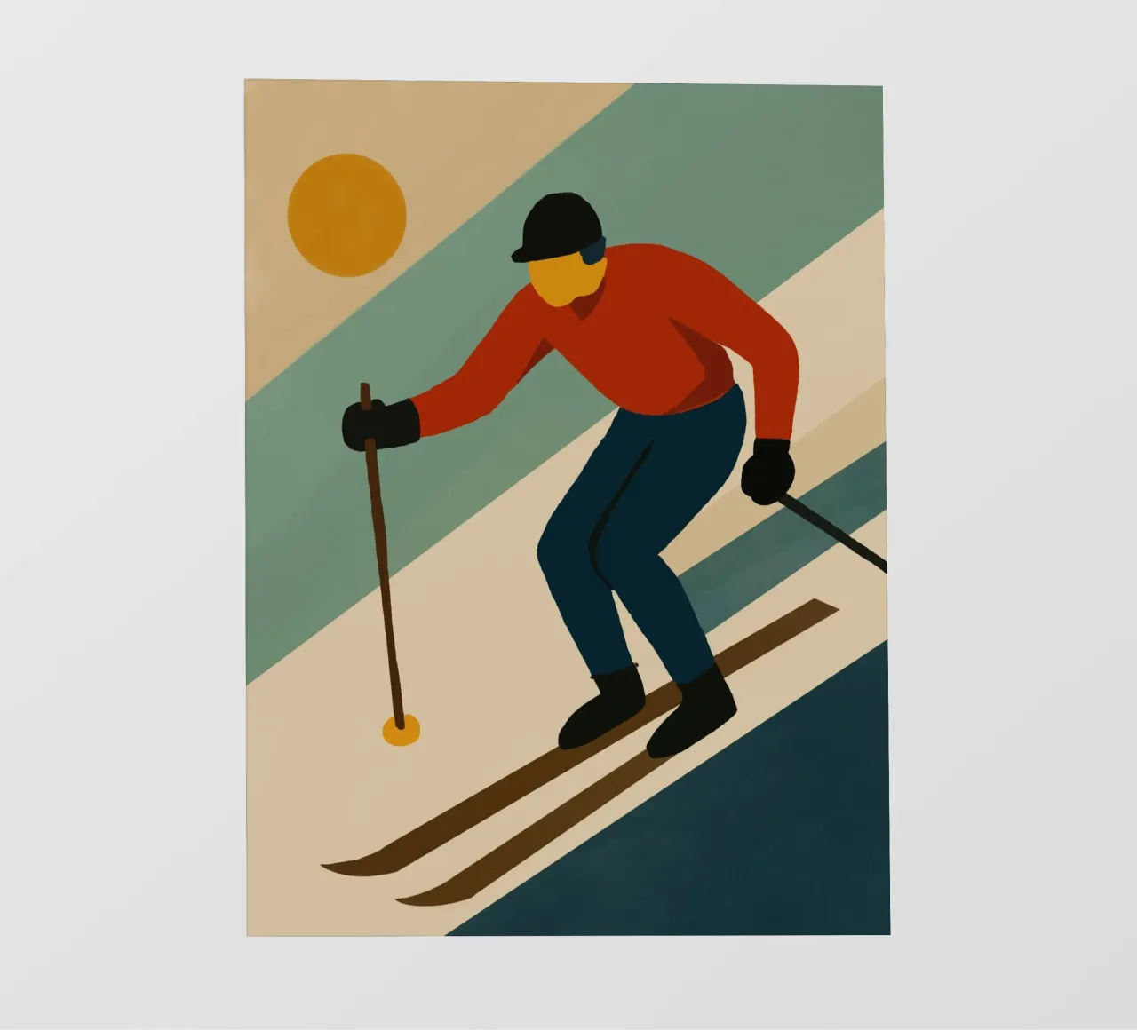 Sciatore geometrico colorato pellicola backlit da Life of Pie