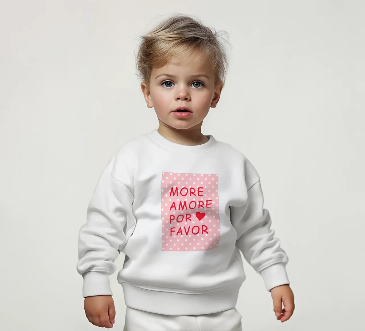 Messaggio di amore sentito felpa neonato da Carina Pop & Pastell