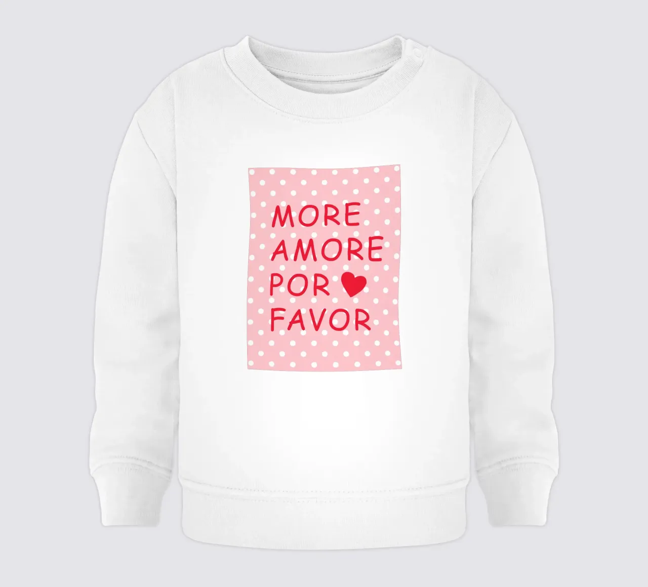 Messaggio di amore sentito felpa neonato da Carina Pop & Pastell